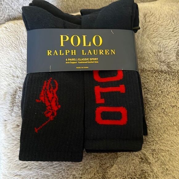 Polo by Ralph Lauren Classic Sport Crew Socks 6pk - Picture 1 of 3
